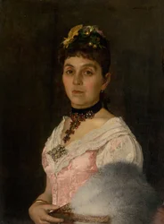 Retrato de dama con abanico. Retrato de la condesa María Nyáry Radvánska